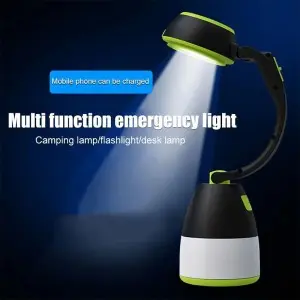 Multifunctional foldable USB desk light camping light