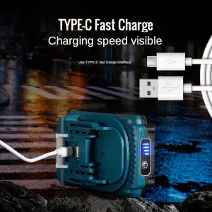 W8128 Series Work Lights – 6500-15000mAh Battery, 4-Level Brightness & Tool-Free Rotation