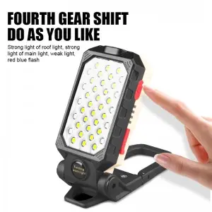 Portable COB rechargeable foldable  with magnetic suction work light