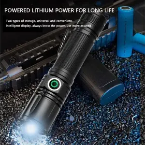 Ultra light aluminum portable floodlight long range rechargeable flashlight