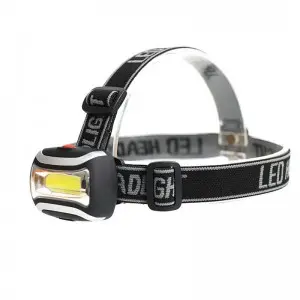 Mini 3W Cob Camping 3AAA Dry Battery Super Bright Sports Headlamps