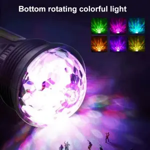 Rotating stage color LED lights flashlight camp emergency flashlight